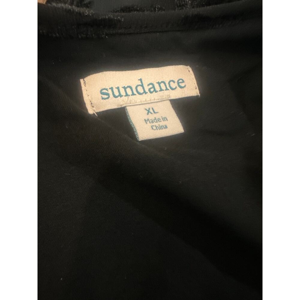 Sundance Bella Grace Floral Velvet Burnout Top Black Long Sleeve Women's Size XL - Picture 13 of 16